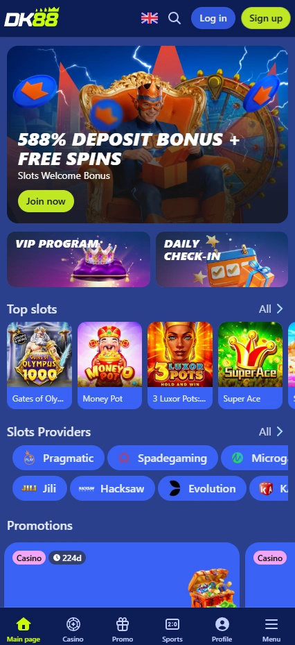 DK88 Mobile App on iPhone - Dashking88 Casino